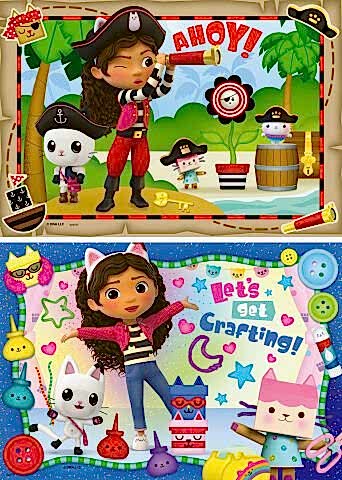 2x24 Parça Puzzle Gabby's Dollhouse