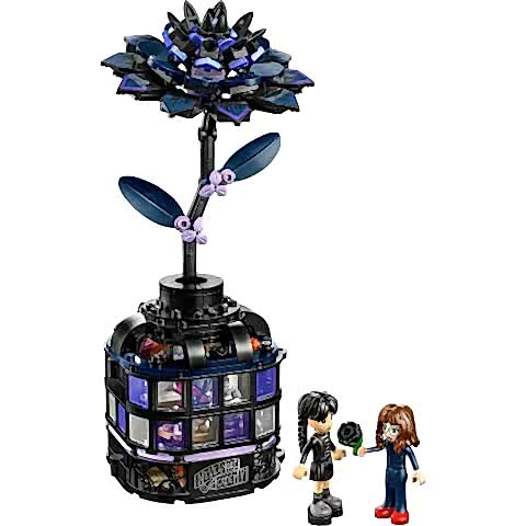 LEGO® Wednesday Siyah Yıldız Çiçeği Cadılar Bayramı Hediyesi, Dekoratif Çiçek Modeli 76784