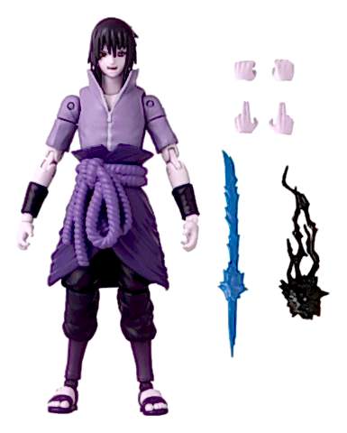 16 cm Sasuke Rinnegan / Mangekyo Sharingan Poz Verilebilir Figür - Anime Heroes Naruto Serisi