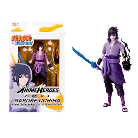 16 cm Sasuke Rinnegan / Mangekyo Sharingan Poz Verilebilir Figür - Anime Heroes Naruto Serisi