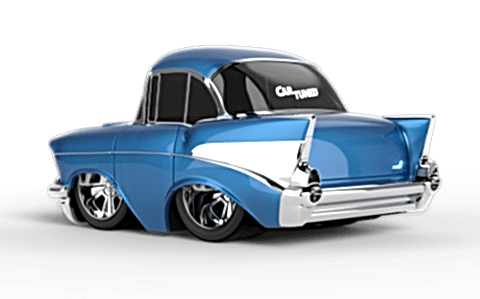 CarTuned S2 1957 Chevy Bel Air - Mavi Custom Araba