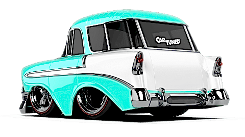 CarTuned S2 1956 Chevy Nomad - Mavi Custom Araba
