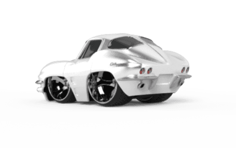 CarTuned S2 1963 Chevy Corvette Stingray - Beyaz Muscle Araba