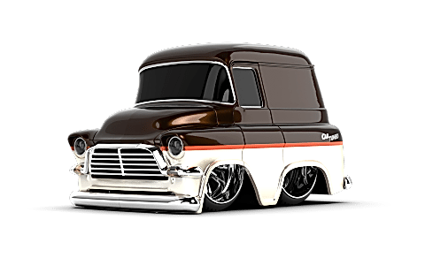 CarTuned S2 1957 GMC Panel Van - Kahverengi Custom Araba
