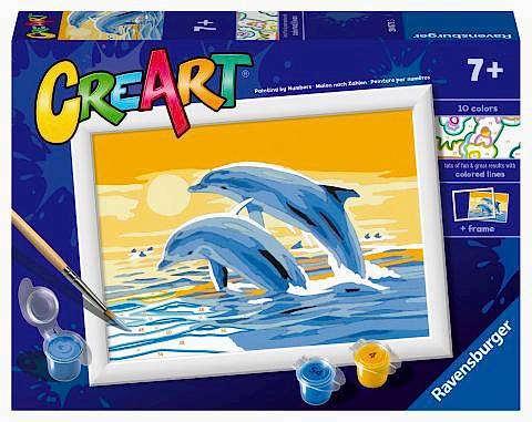 Creart Neşeli Yunuslar - Sayılarla Boyama Hobi Seti