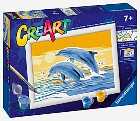 Creart Neşeli Yunuslar - Sayılarla Boyama Hobi Seti