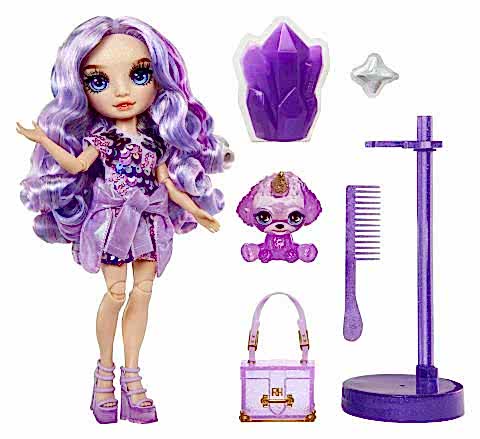 Rainbow High Violet - Parlak Slime ve Evcil Hayvan Serisi Bebeği