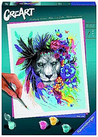 Creart Bohem Aslan - Sayılarla Boyama Hobi Seti