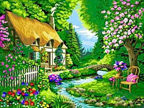 Creart Nehir Kulübesi - Sayılarla Boyama Hobi Seti