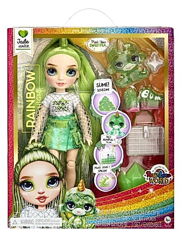 Rainbow High Jade - Parlak Slime ve Evcil Hayvan Serisi Bebeği
