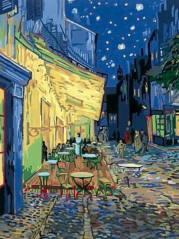 Creart Van Gogh Kafe Terasta Gece - Sayılarla Boyama Hobi Seti
