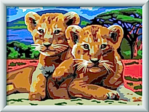 Creart Aslan Yavruları - Sayılarla Boyama Hobi Seti