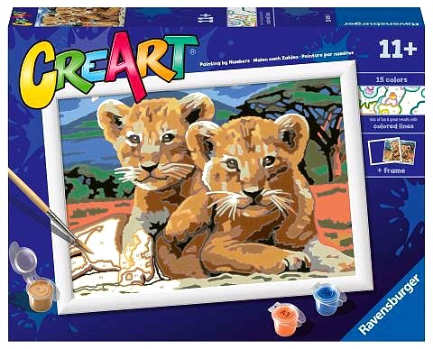 Creart Aslan Yavruları - Sayılarla Boyama Hobi Seti