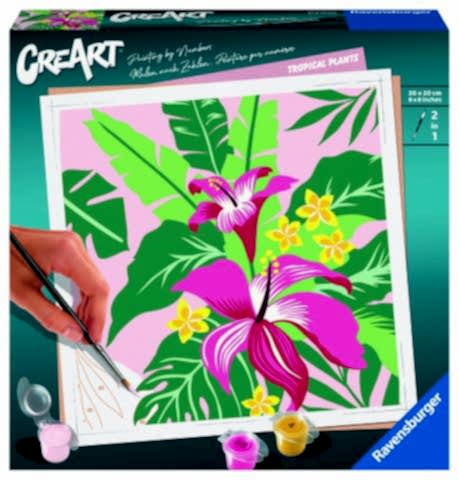 Creart Tropik Bitkiler - Sayılarla Boyama Hobi Seti