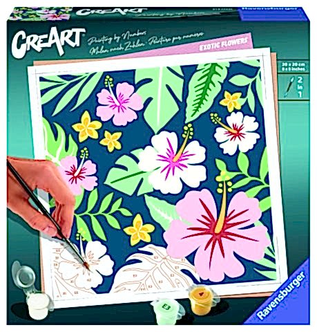 Creart Egzotik Çiçekler - Sayılarla Boyama Hobi Seti