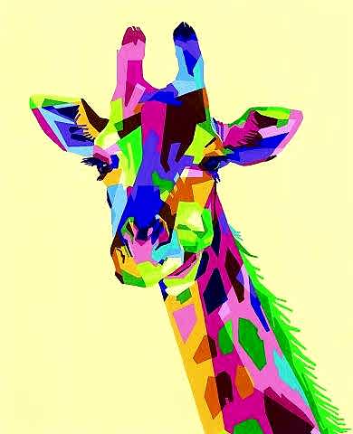 Creart Renkli zürafa - Sayılarla Boyama Hobi Seti