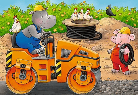 2/4/6/8p Puz Şantiyede Hayvanlar