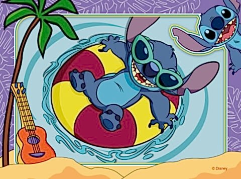 4 Puzzle Tek Kutuda Disney Stitch 12/16/20/24