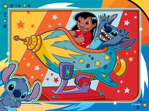 4 Puzzle Tek Kutuda Disney Stitch 12/16/20/24