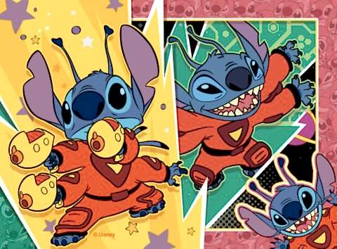 4 Puzzle Tek Kutuda Disney Stitch 12/16/20/24