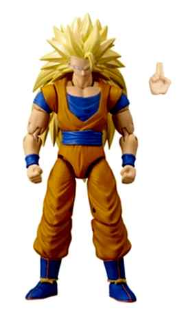 16 cm Dragon Ball Super Saiyan 3 Goku Poz Verilebilir Figür - Dragon Stars Serisi
