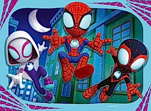 4 Puzzle Tek Kutuda Spidey 12/16/20/24