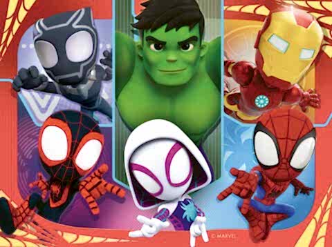 4 Puzzle Tek Kutuda Spidey 12/16/20/24