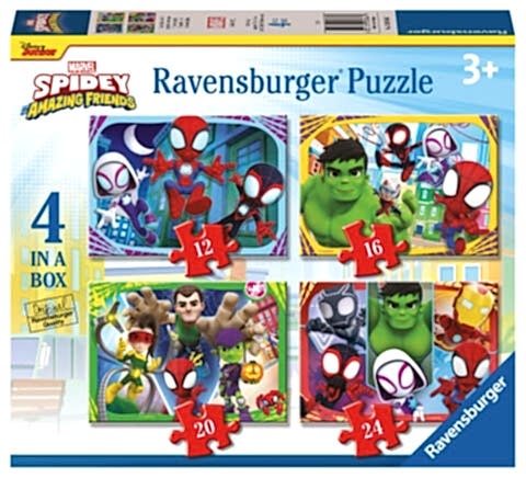 4 Puzzle Tek Kutuda Spidey 12/16/20/24