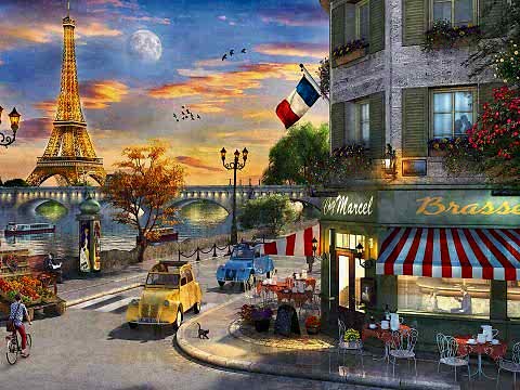 1500p Puzzle Romantik Paris