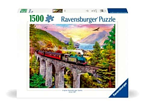 1500p Puzzle Köprüde Tren
