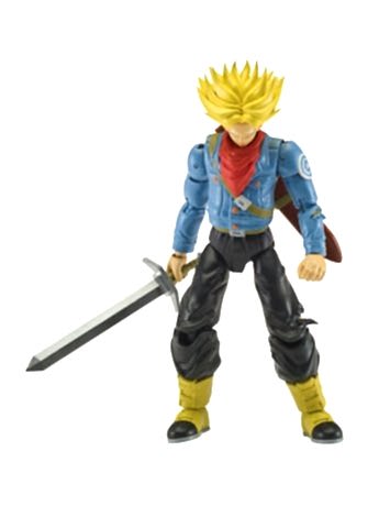 16 cm Dragon Ball Super Saiyan Future Trunks Poz Verilebilir Figür - Dragon Stars Serisi