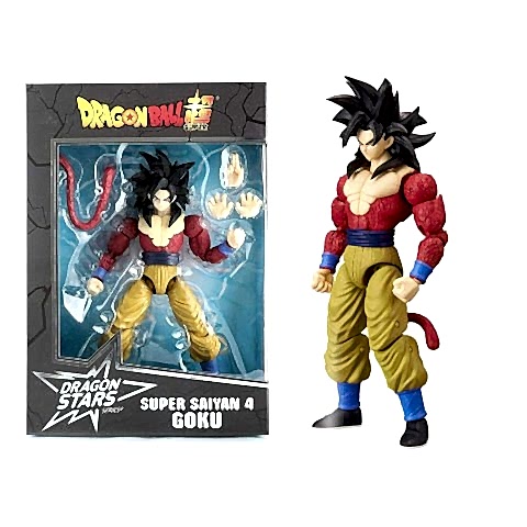 16 cm Dragon Ball Super Saiyan 4 Goku Poz Verilebilir Figür - Dragon Stars Serisi