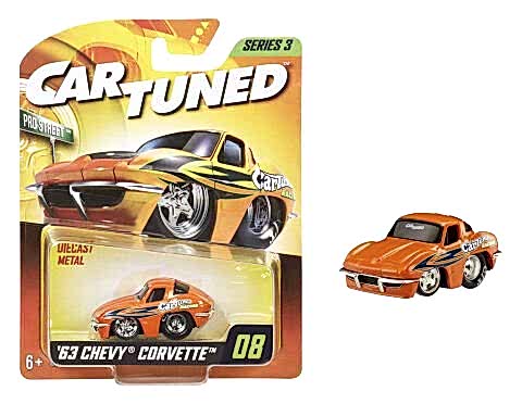 CarTuned S3 1963 Chevy Corvette Stingray - Turuncu Pro Street Araba