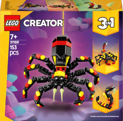 LEGO® Creator 3'ü 1 Arada Vahşi Hayvanlar: Şaşırtıcı Örümcek Oyun Seti 31159