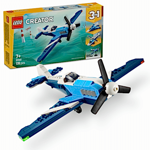 LEGO® Creator 3'ü 1 Arada Uçak: Yarış Uçağı Araç Oyun Seti 31160