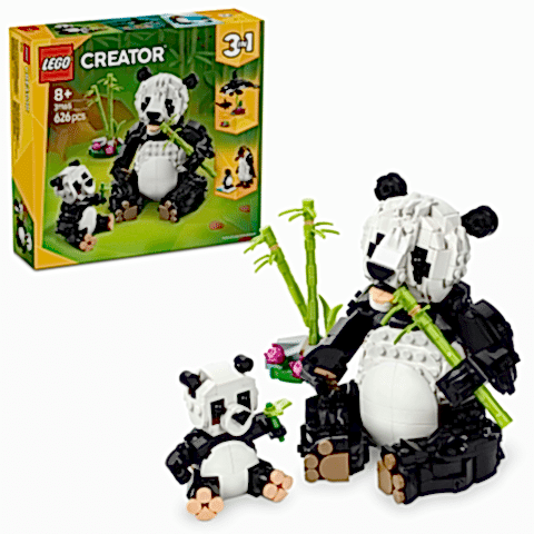 LEGO® Creator 3'ü 1 Arada Vahşi Hayvanlar: Panda Ailesi Oyun Seti 31165