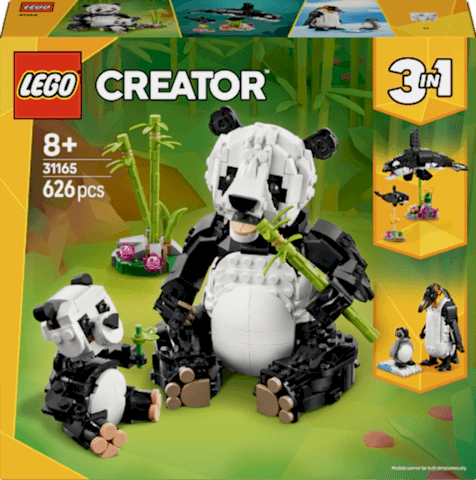 LEGO® Creator 3'ü 1 Arada Vahşi Hayvanlar: Panda Ailesi Oyun Seti 31165