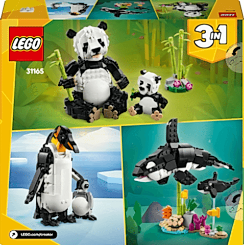 LEGO® Creator 3'ü 1 Arada Vahşi Hayvanlar: Panda Ailesi Oyun Seti 31165