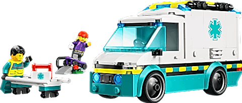 LEGO® City Acil Yardım Ambulansı Oyuncak Araç Yapım Seti 60451