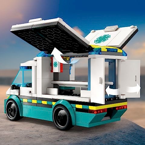 LEGO® City Acil Yardım Ambulansı Oyuncak Araç Yapım Seti 60451