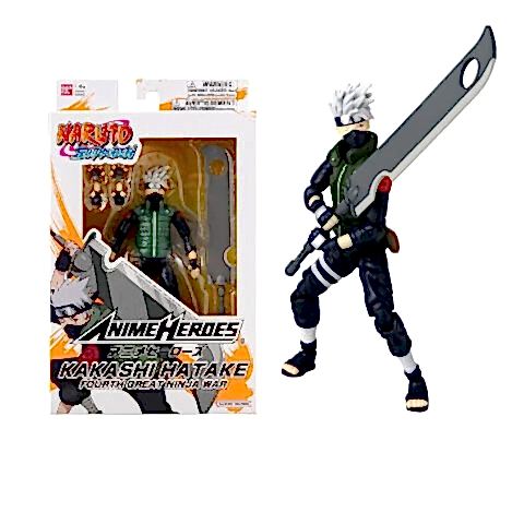 Bandai 16 cm Anime Heroes Naruto Figürleri - Hatake Kakashi 4 Büyük Ninja Savaşı