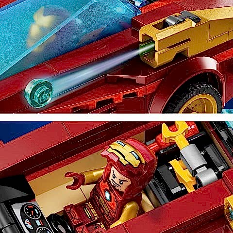 LEGO® Marvel Iron Man Arabası ile Black Panther, Red Hulk’a Karşı İnşa Edilebilen Oyun Seti 76310