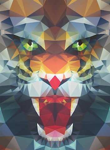 500p Puzzle Köşeli Aslan