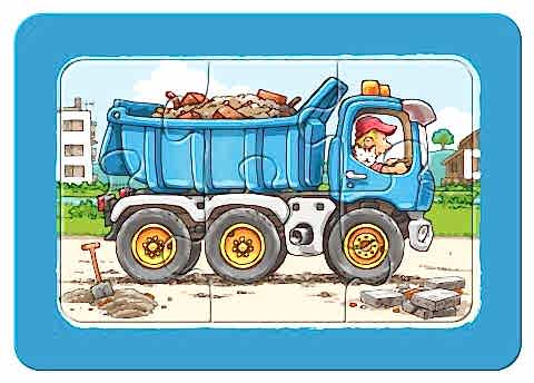 Ravensburger 3x6 Parçalı Çerçeveli Puzzle Araçlar